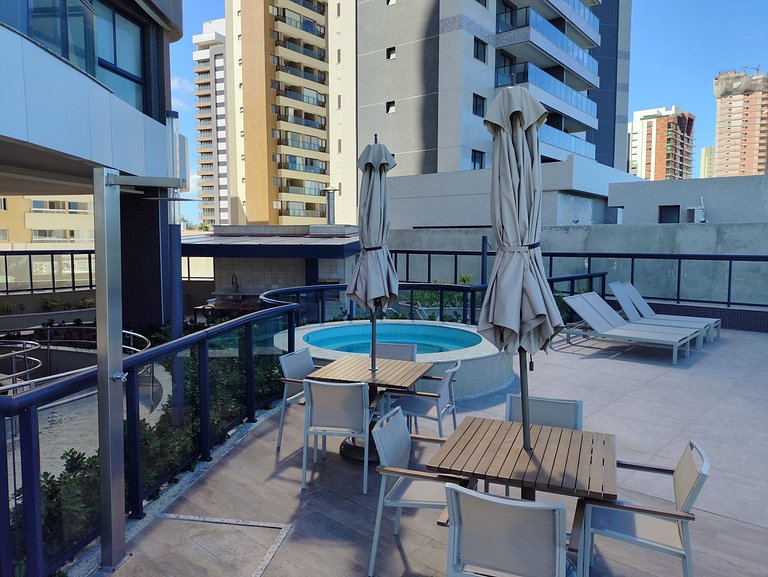 Beach Class Jaguaribe 1408: Vista Mar & Lazer