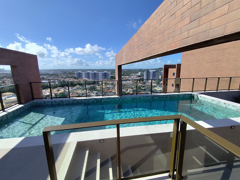 Design e Vista Deslumbrante: Flat em Buraquinho