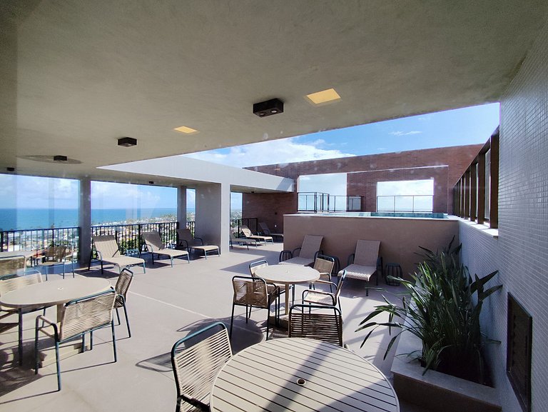 Design e Vista Deslumbrante: Flat em Buraquinho