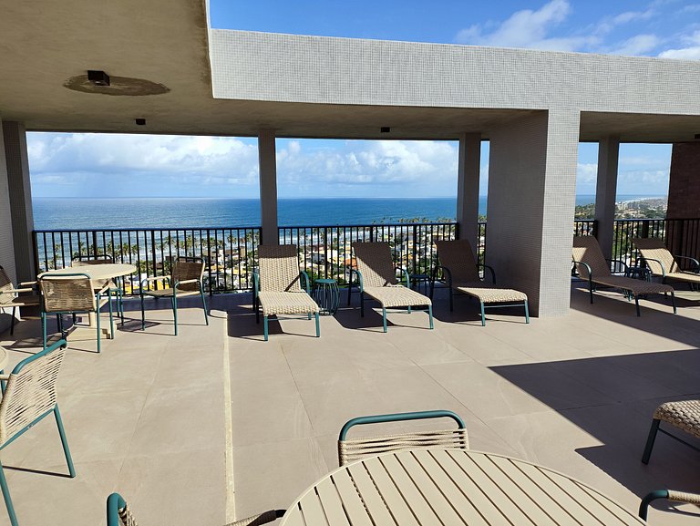 Design e Vista Deslumbrante: Flat em Buraquinho