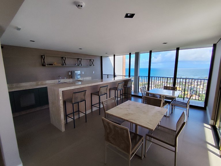 Design e Vista Deslumbrante: Flat em Buraquinho