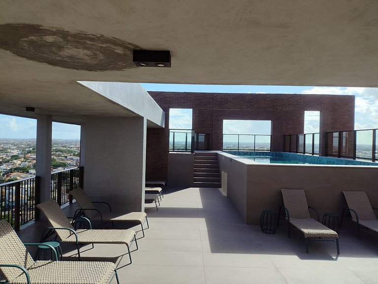 Design e Vista Deslumbrante: Flat em Buraquinho