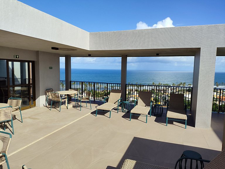 Design e Vista Deslumbrante: Flat em Buraquinho