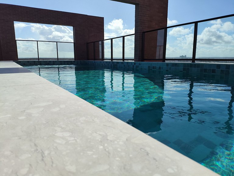 Design e Vista Deslumbrante: Flat em Buraquinho