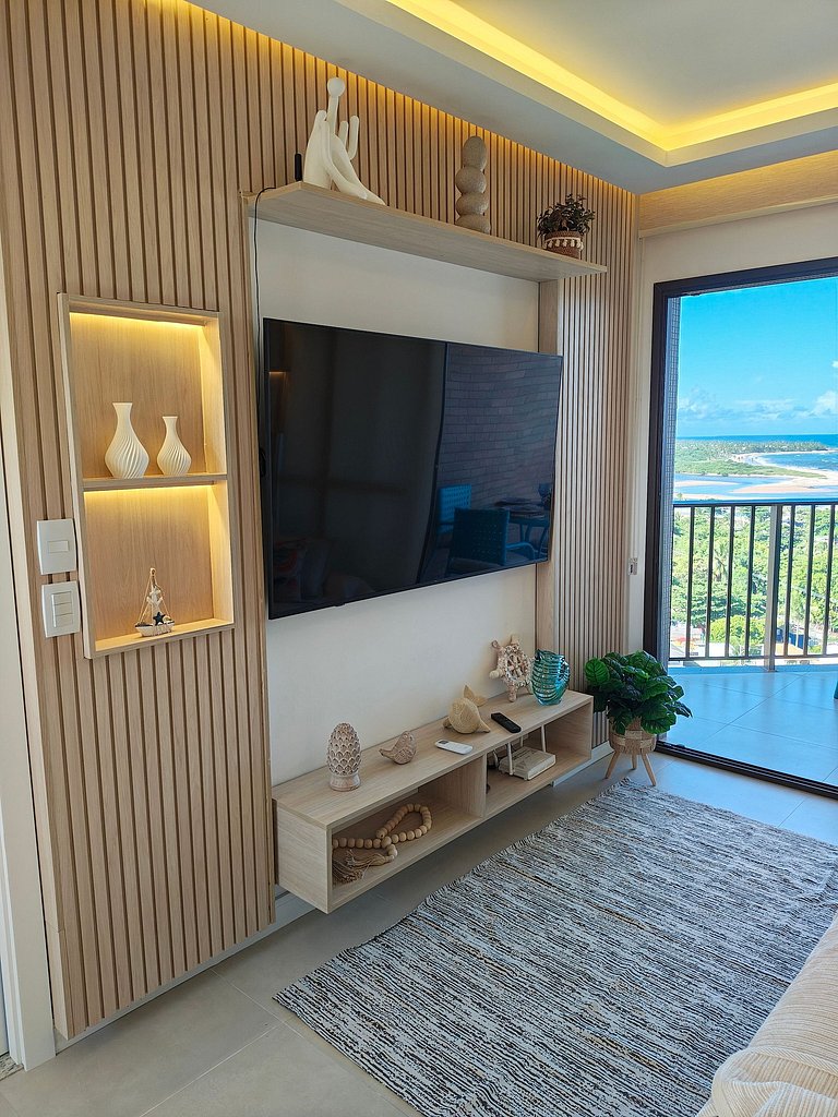 Design e Vista Deslumbrante: Flat em Buraquinho