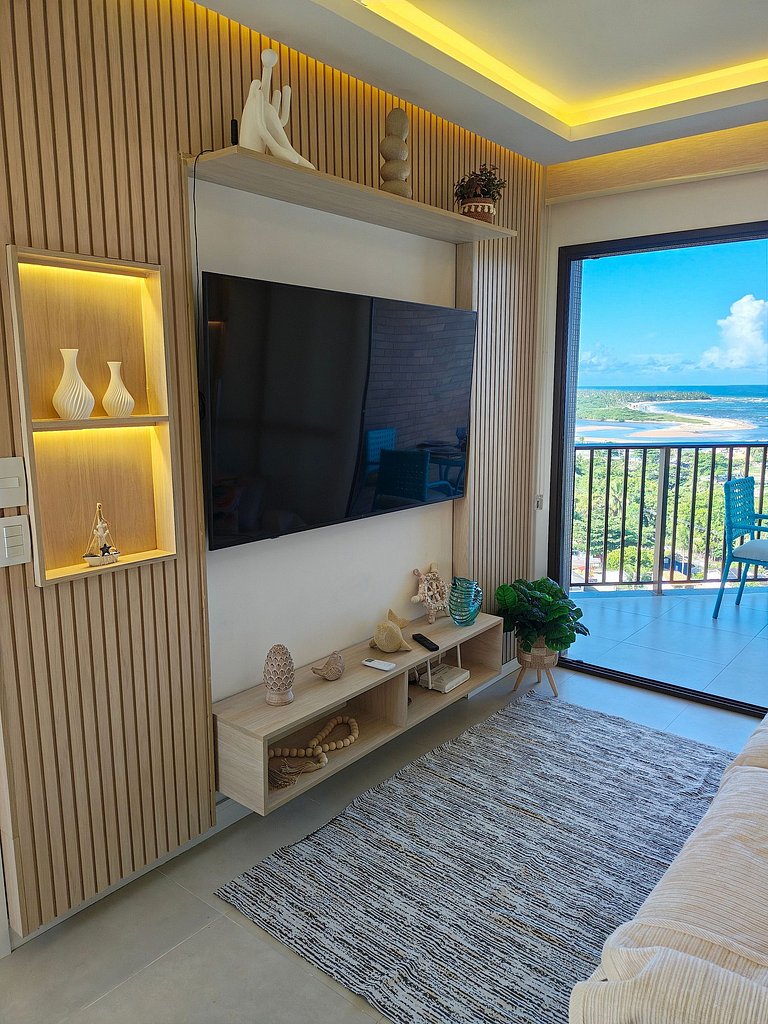 Design e Vista Deslumbrante: Flat em Buraquinho