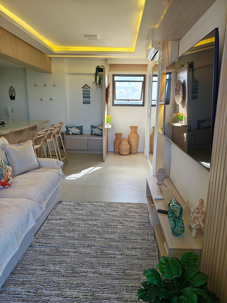 Design e Vista Deslumbrante: Flat em Buraquinho