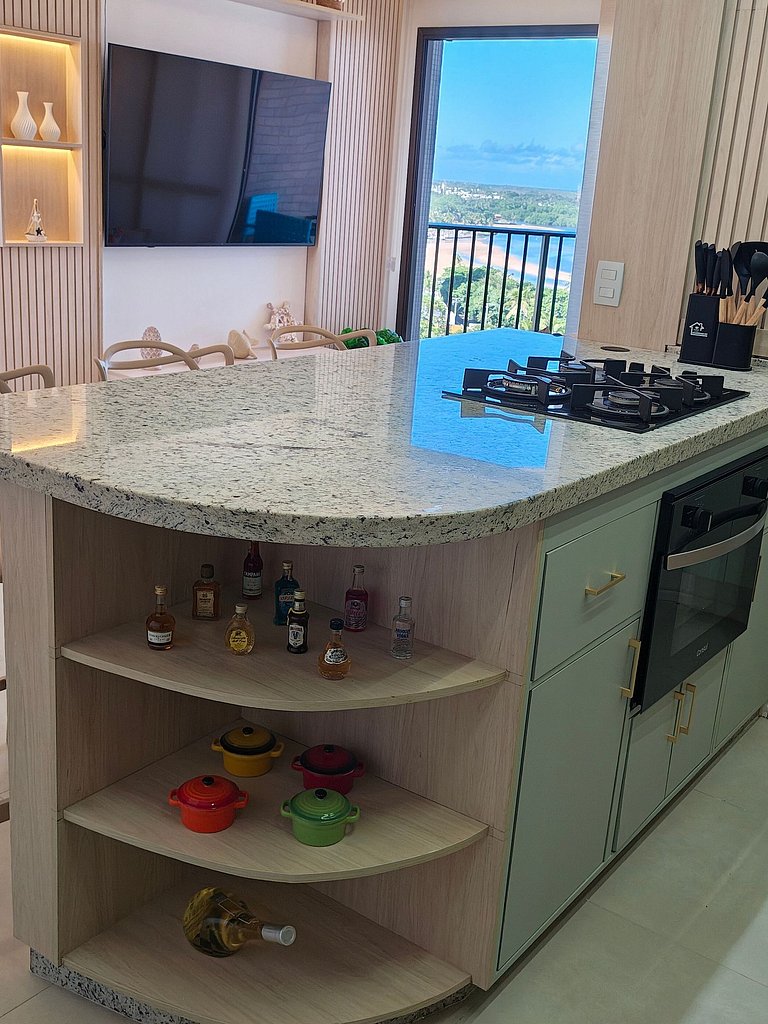 Design e Vista Deslumbrante: Flat em Buraquinho