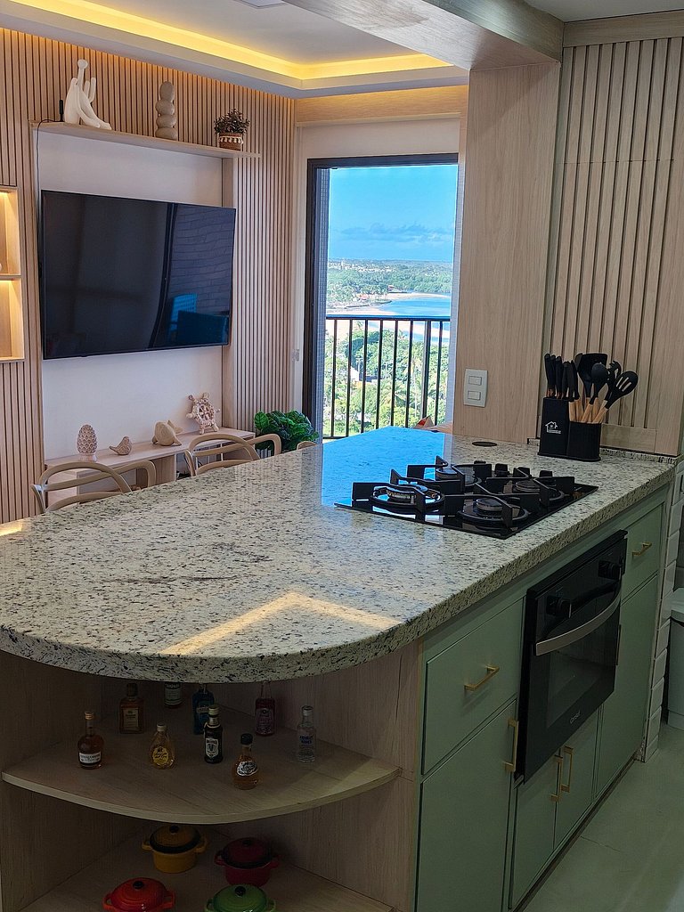 Design e Vista Deslumbrante: Flat em Buraquinho