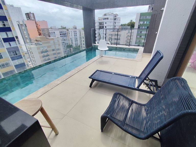 Aconchego no Porto da Barra: Rooftop & Mar