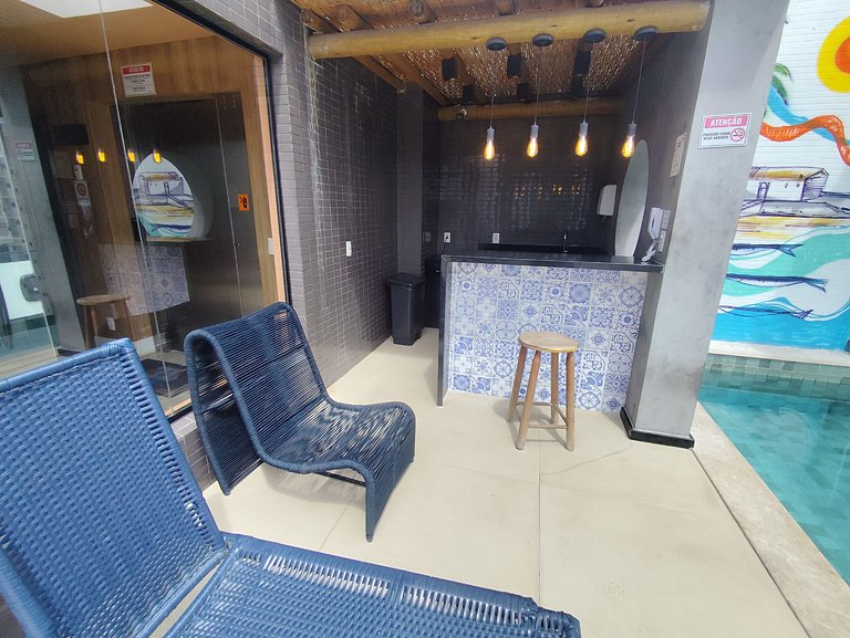 Aconchego no Porto da Barra: Rooftop & Mar