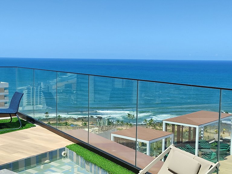 Studio LIT 760: Vista Mar e Rooftop Aquecido (4p)