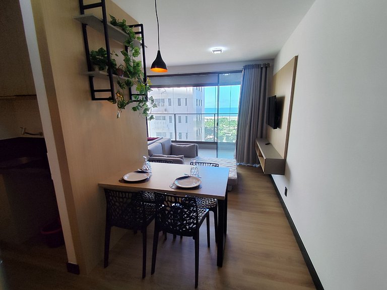 Studio LIT 760: Vista Mar e Rooftop Aquecido (4p)