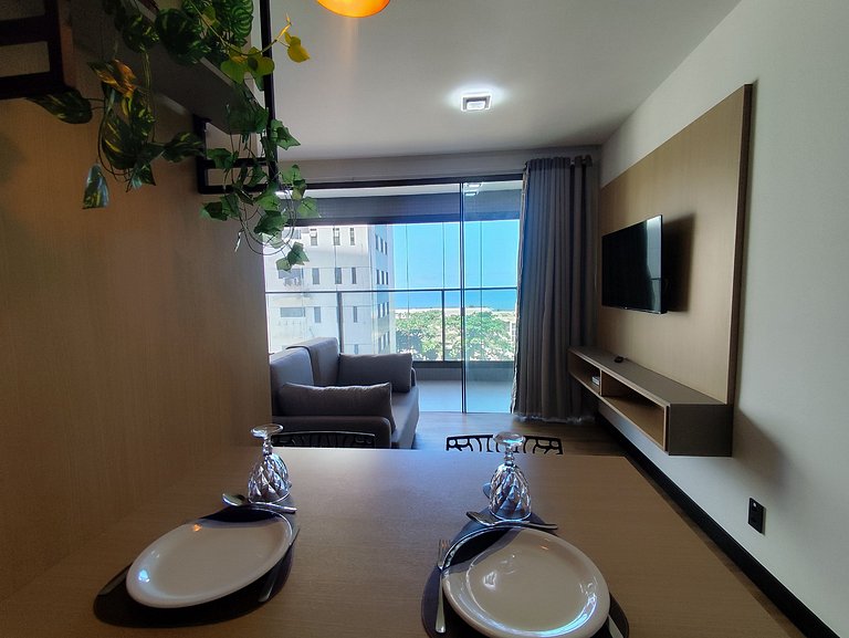 Studio LIT 760: Vista Mar e Rooftop Aquecido (4p)