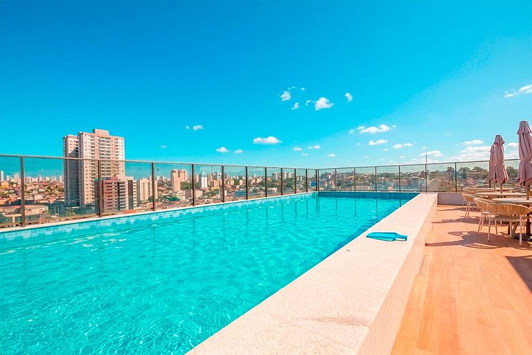 Apto 516 Smart Corsário: Rooftop e Vista pro Mar
