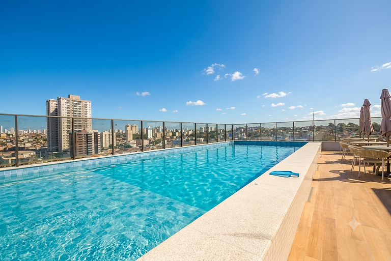 Apto 516 Smart Corsário: Rooftop e Vista pro Mar