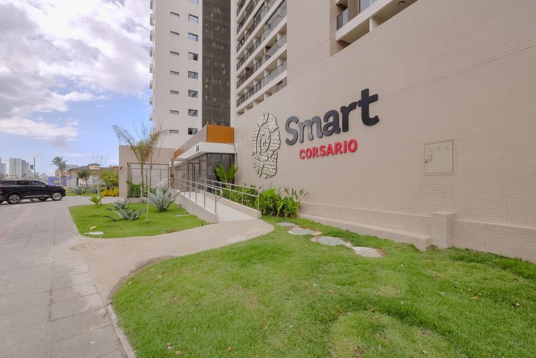 Apto 516 Smart Corsário: Rooftop e Vista pro Mar