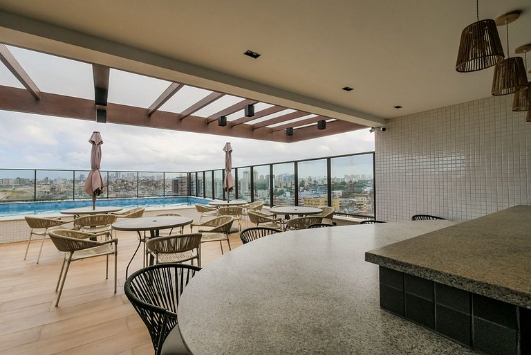Apto 516 Smart Corsário: Rooftop e Vista pro Mar